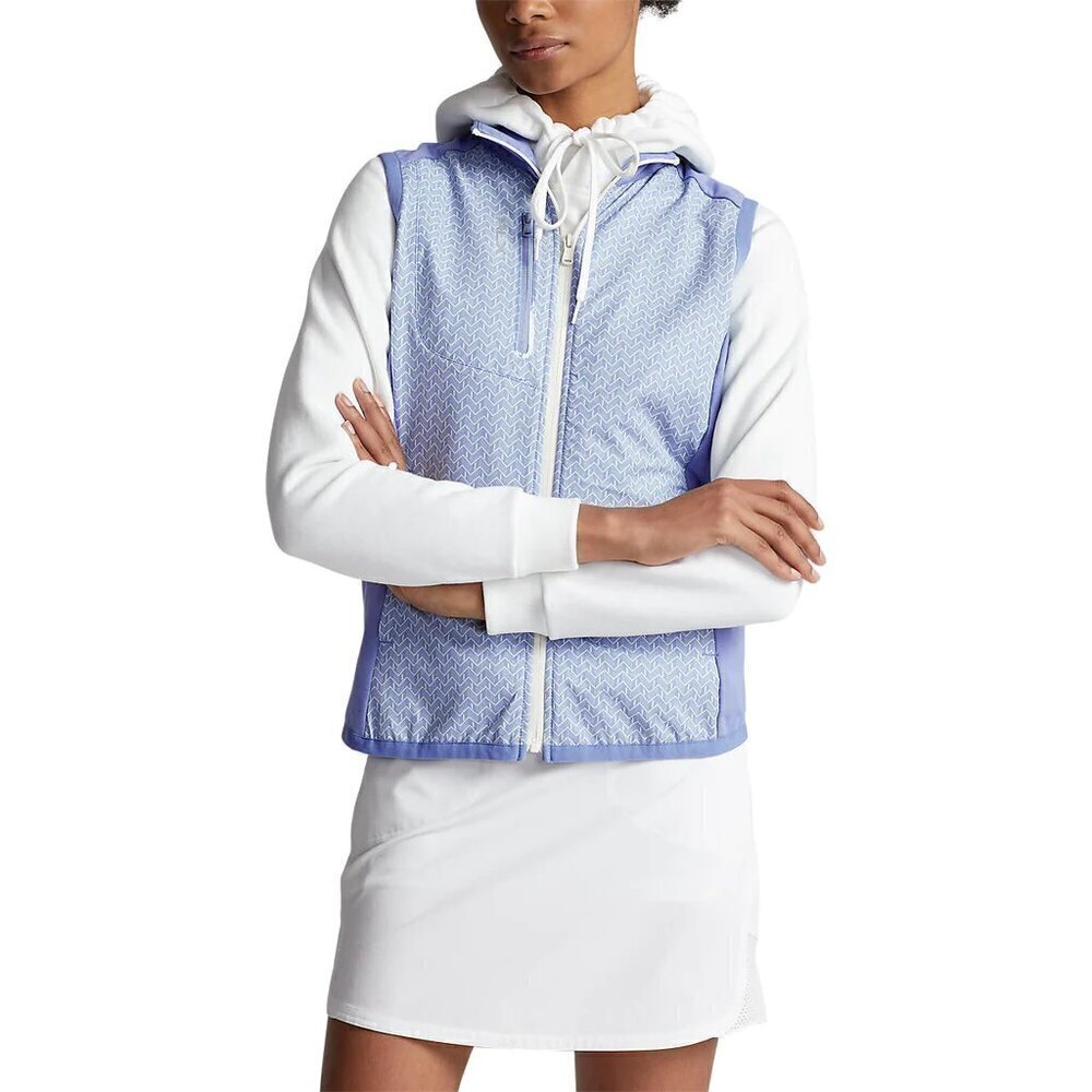 RLX Ralph Lauren Golf Vest Women's Size XL Blue Full Zip Wicking Sleeveless